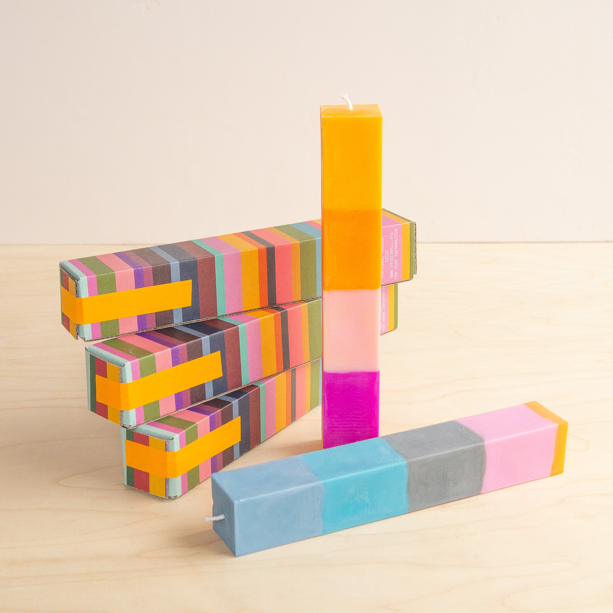Studio Wall: Tall Color Study Candle – Mantel
