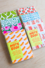And Here We Are: Letterpress Pattern Spiral Notebook
