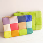 Primecut: Checkered Leather Zipper Pouch