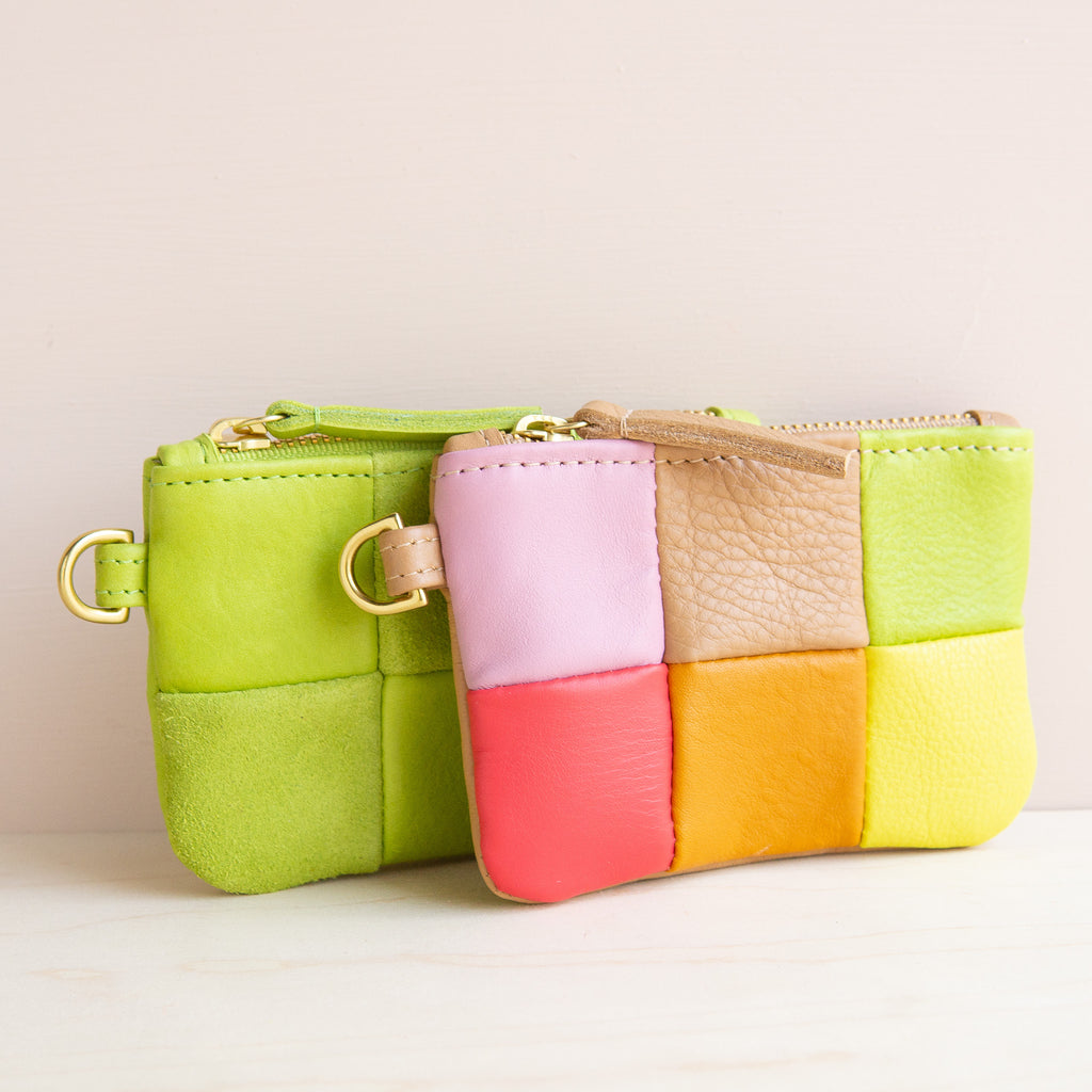 Primecut: Checkered Leather Coin Pouch