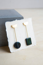 Sew A Song: Mismatched Onyx Earrings