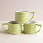 Marita Manson Ceramics: Chartreuse Corrugate Mug