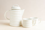 Marita Manson Ceramics: White Corrugate Mug