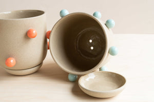 Base Ceramics: Zie Chicken Pox Planter 4"
