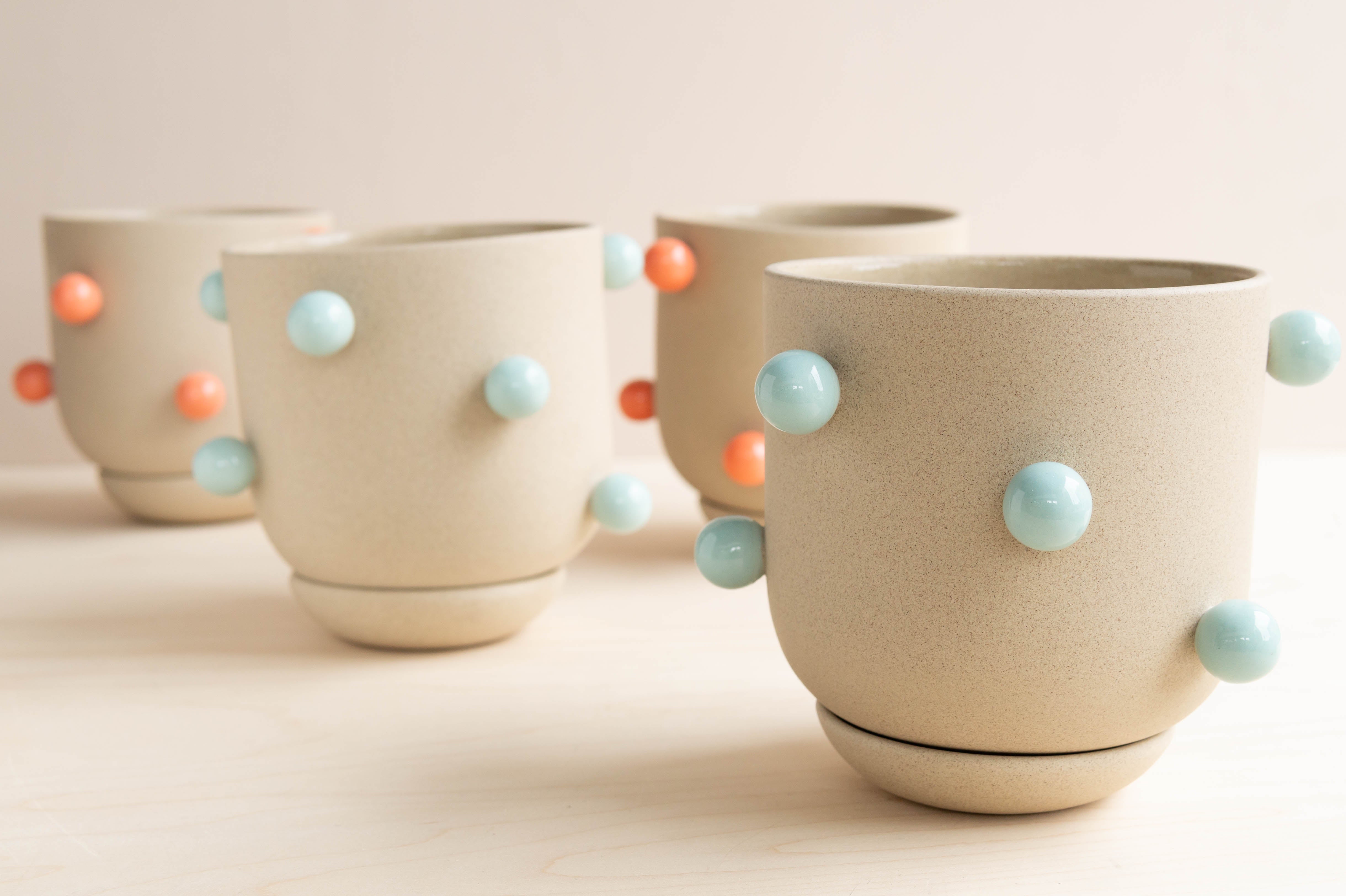 Base Ceramics: Zie Chicken Pox Planter 4"