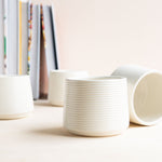 Marita Manson Ceramics: White Ribbed Tumbler