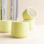 Marita Manson Ceramics: Chartreuse Ribbed Tumbler
