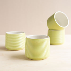Marita Manson Ceramics: Chartreuse Ribbed Tumbler