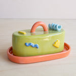 The Beige Motel: Green Butter Dish