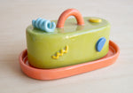 The Beige Motel: Green Butter Dish