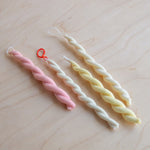 BabaBoogs: Twisted Beeswax Taper Candle