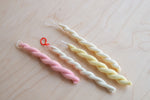 BabaBoogs: Twisted Beeswax Taper Candle