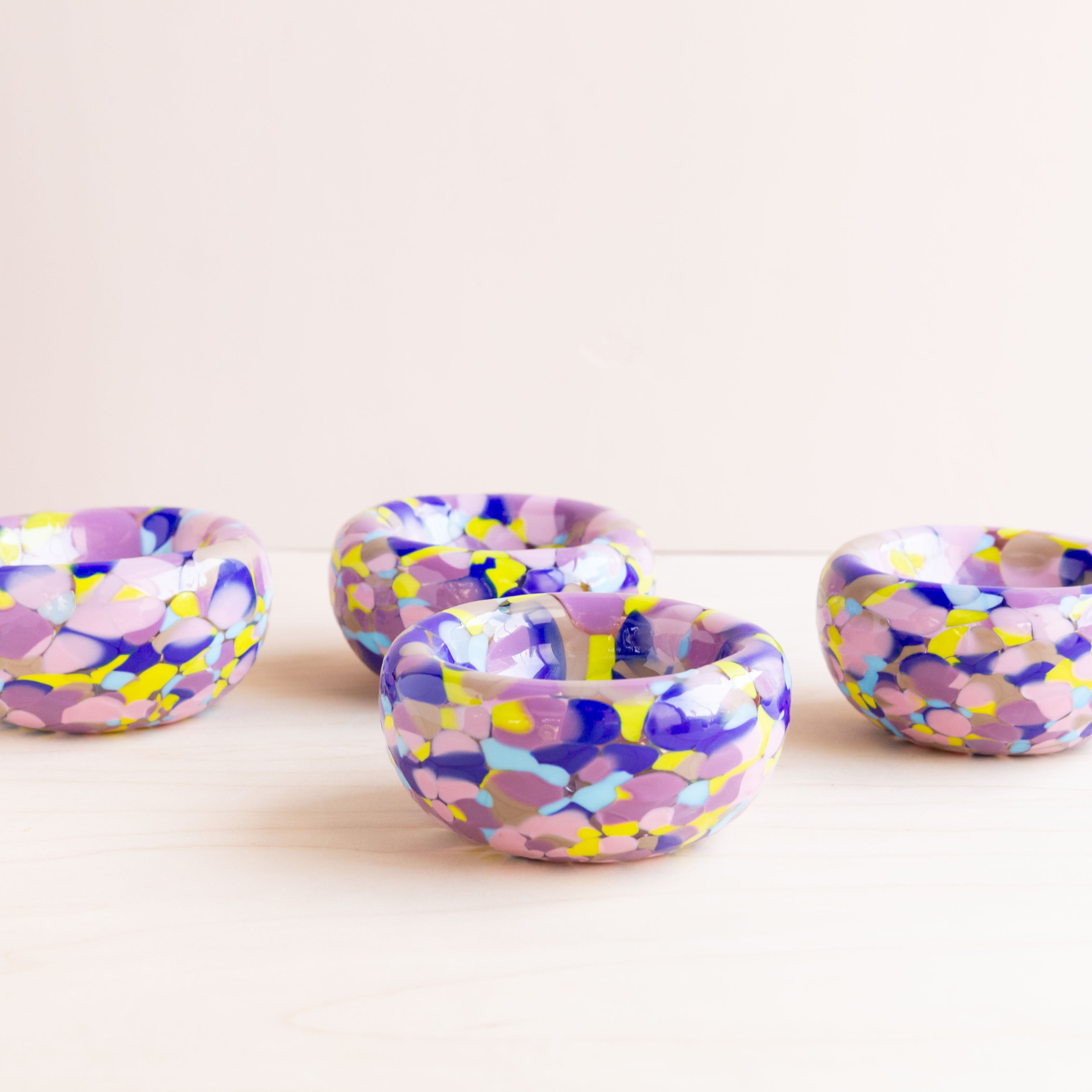 Maria Ida Designs: Glass Bowl in Purple Fleck