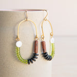 Michelle Starbuck Designs: Mahogany Obsidian & Pearl Balance Earrings