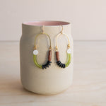 Michelle Starbuck Designs: Mahogany Obsidian & Pearl Balance Earrings