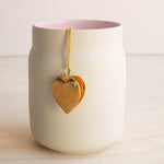 Michelle Starbuck: Textured Heart Locket Necklace