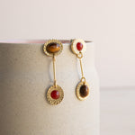 Michelle Starbuck: Carnelian & Tiger's Eye Drop Earrings