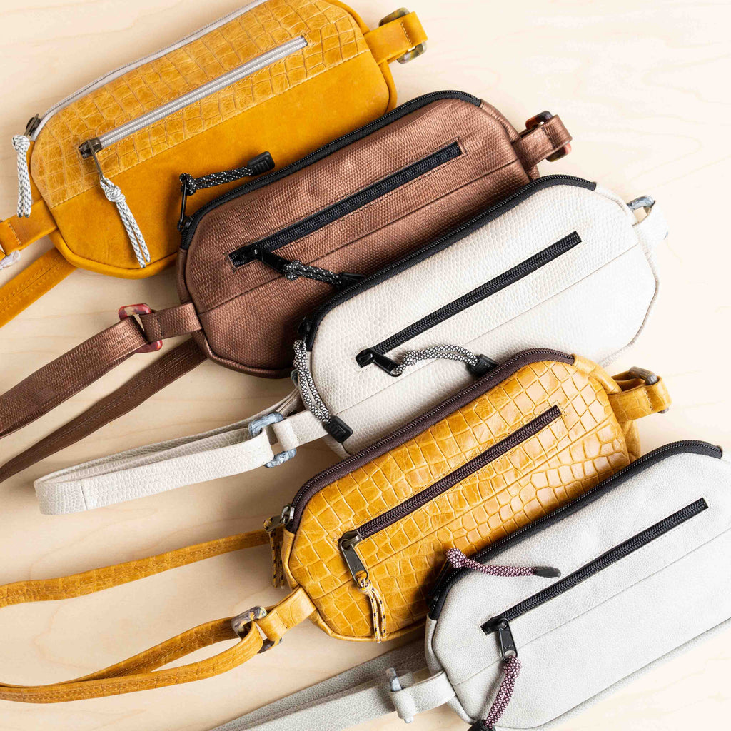 Ariana Castellanos: Leather Crossbody Banana Bag