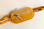 Ariana Castellanos: Leather Crossbody Banana Bag