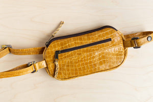 Ariana Castellanos: Leather Crossbody Banana Bag