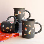 Peaches: Black Nerikomi Tall Mug