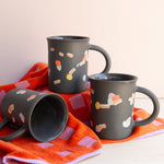 Peaches: Black Nerikomi Tall Mug