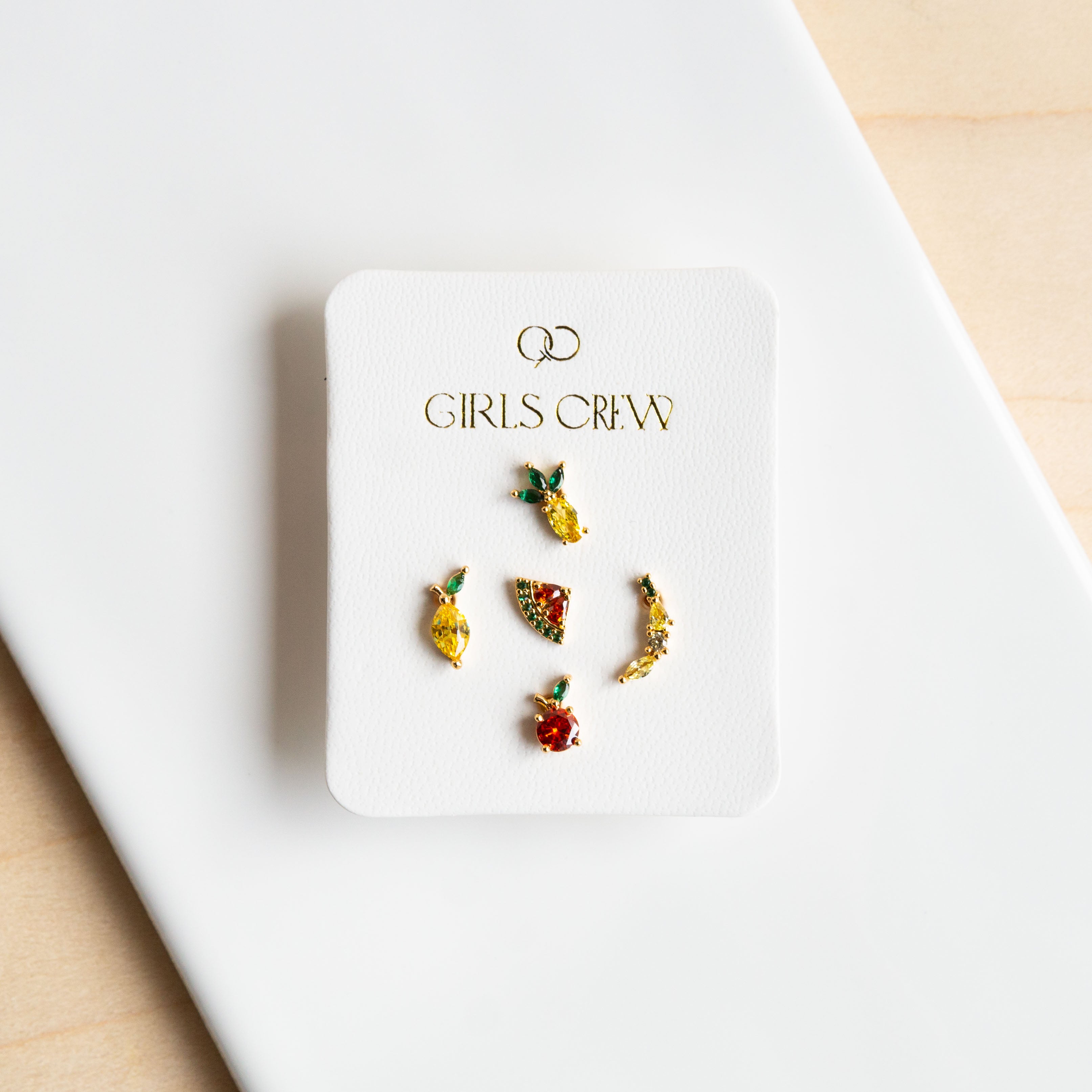 Girls Crew: Tropical Fruit Stud Set