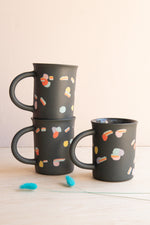 Peaches: Black Nerikomi Tall Mug