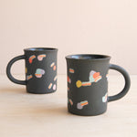 Peaches: Black Nerikomi Tall Mug