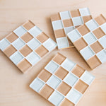Subtle Art Studios: Glass Tile Coaster - Hazelnut Milk Chocolate