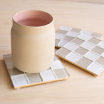 Subtle Art Studios: Glass Tile Coaster - Linen
