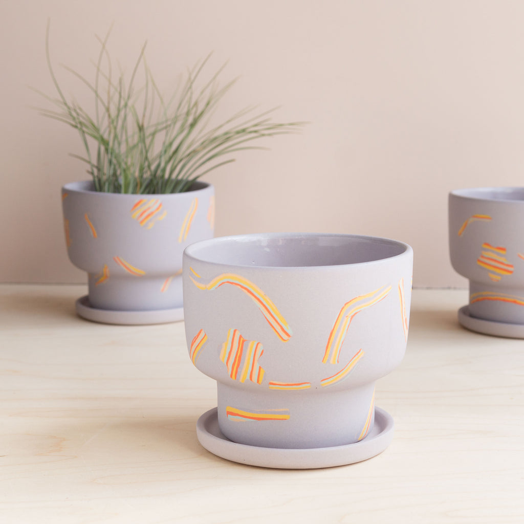 Peaches: Lavender Nerikomi Planter