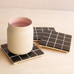 Subtle Art Studios: Glass Tile Coaster - Black