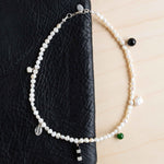 Sea + Pattern: Frosted Pearl Charm Necklace