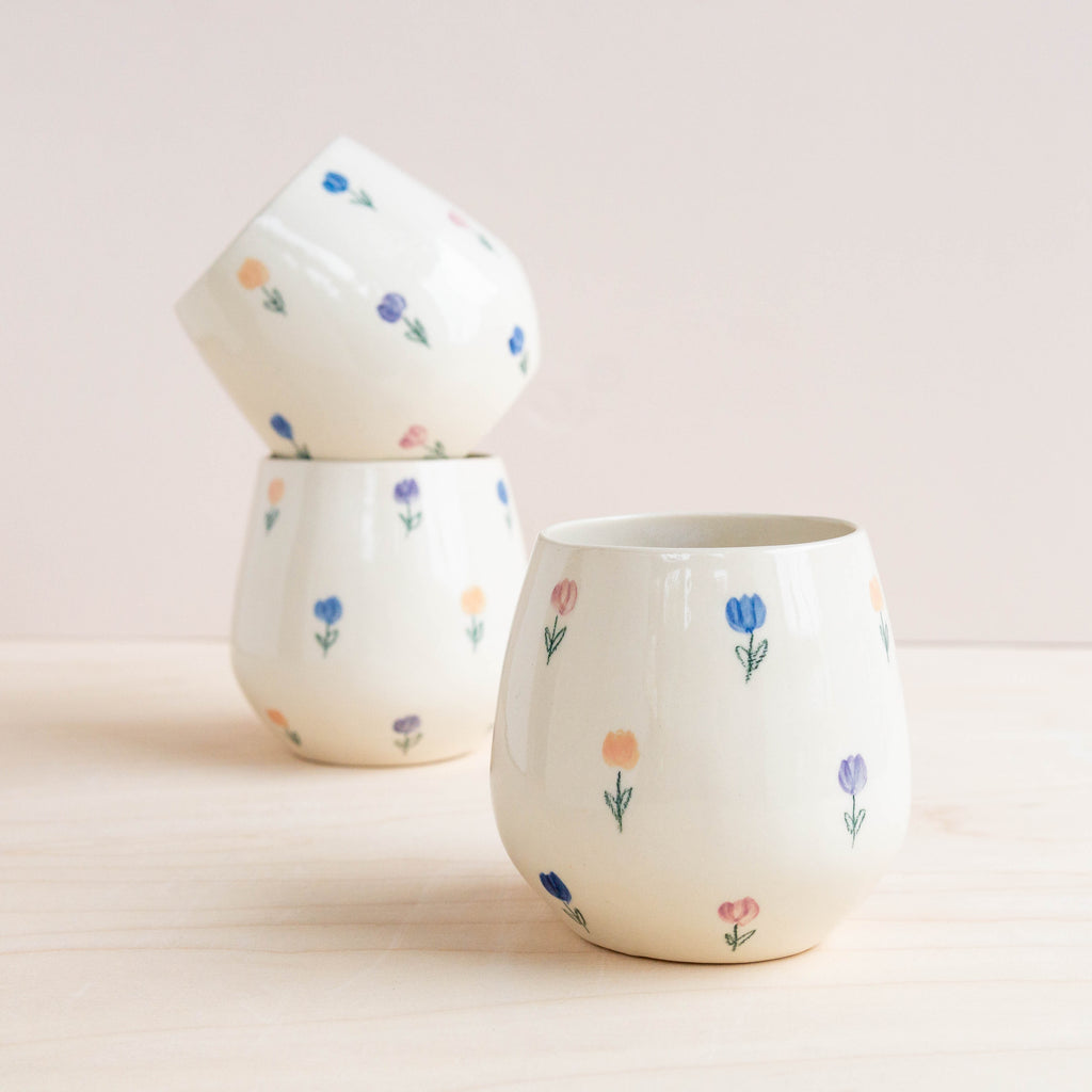 Erika Christine: Mixed Tulips Wine Cup