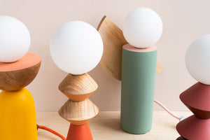 Yukon House: Salmon & Walnut Lamp