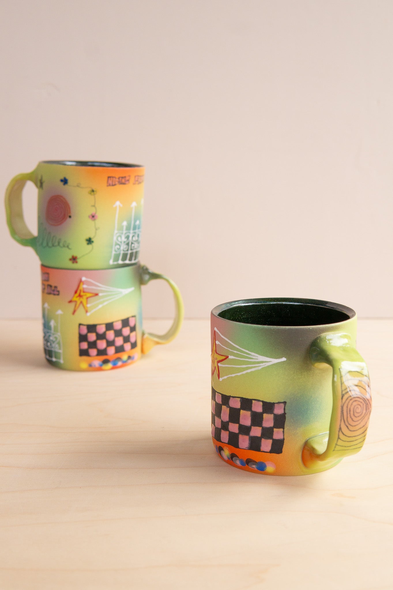 Handheld Ceramics: 'Hiding From It All' Illustrated Mug