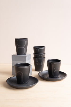 Sandbox Ceramics: Black Stacking Tumbler