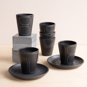 Sandbox Ceramics: Black Stacking Tumbler