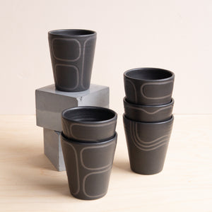 Sandbox Ceramics: Black Stacking Tumbler