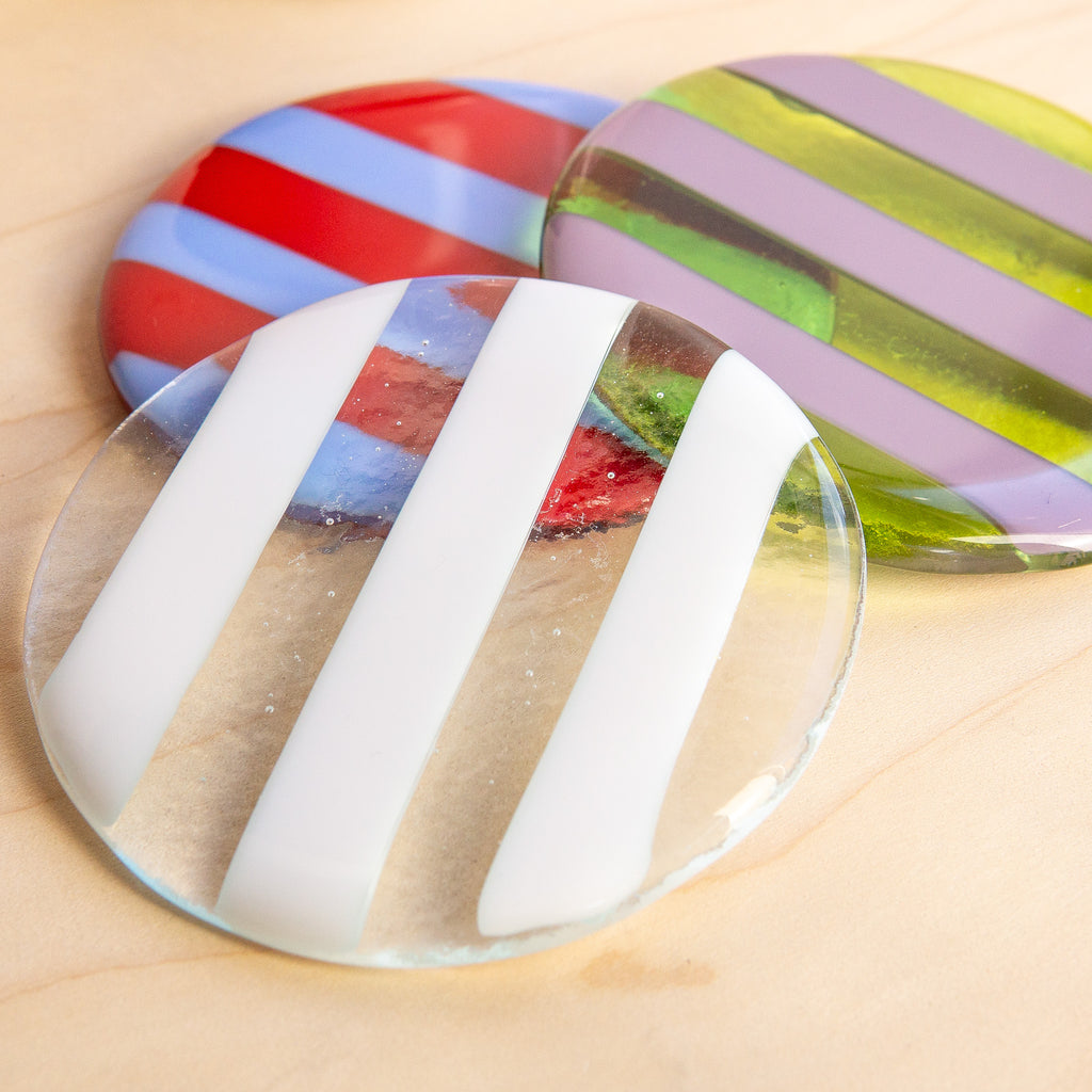 Dot: Stripey Glass Coaster