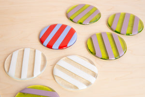 Dot: Stripey Glass Coaster