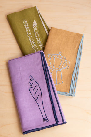 Maegen: Set of 2 Linen Blend Napkins