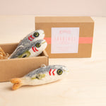 PetitFelts: Sardine Ornament Set