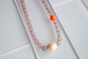 Hattie Buzzard: Light Dancer Necklace in Pink Dusk