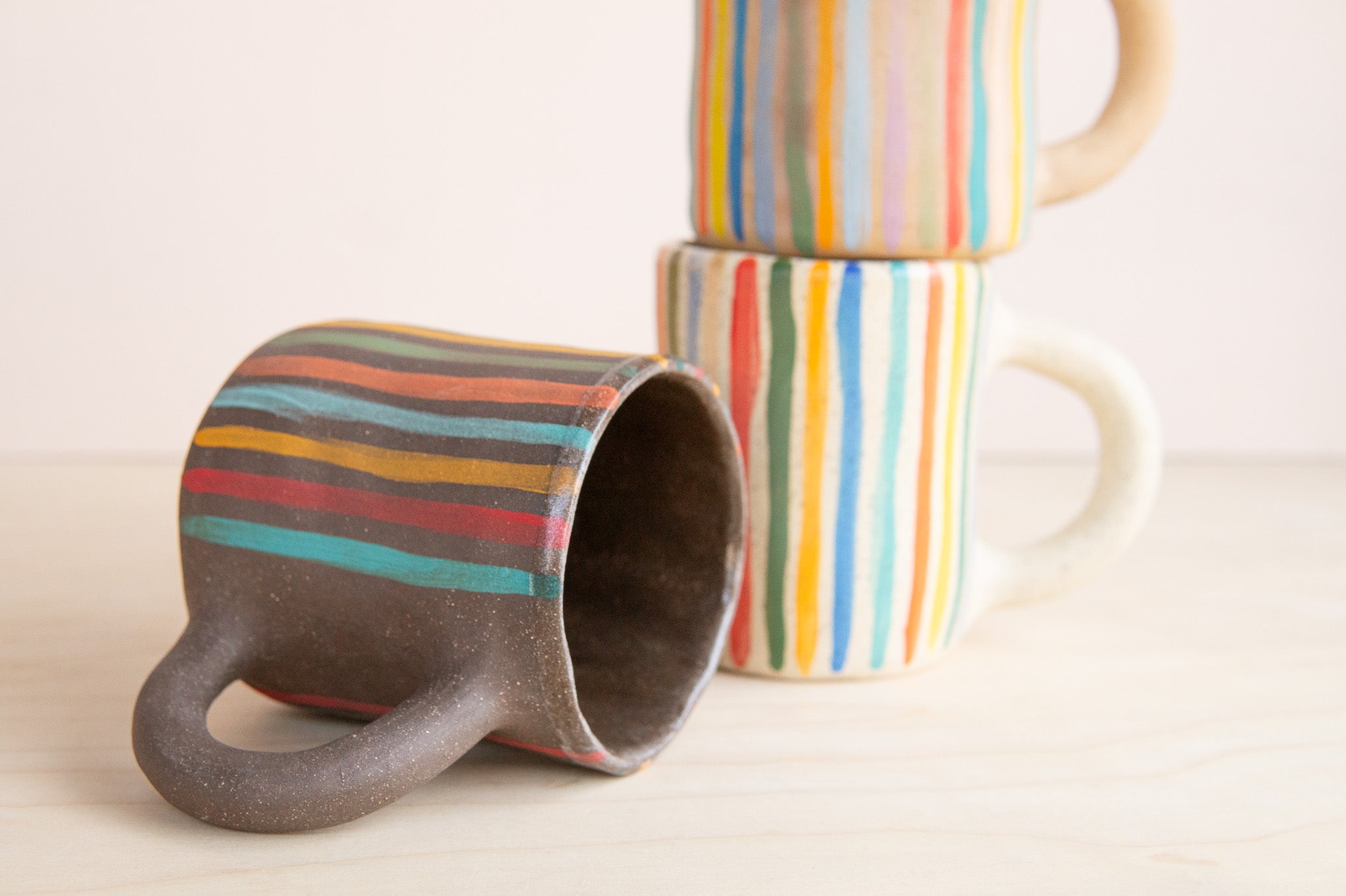 Melville Ceramics: Rainbow Stripe Mug