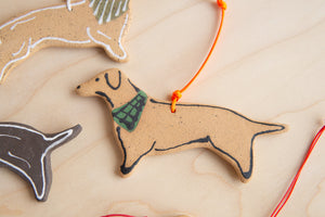 Melville Ceramics: Dachshund Dog Ornament