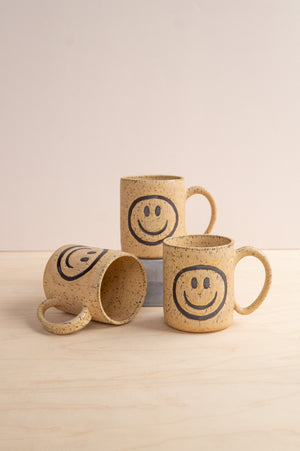 White Squirrel Clayworks: Smiley Face Mug