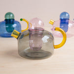 Colorblock Glass Teapot