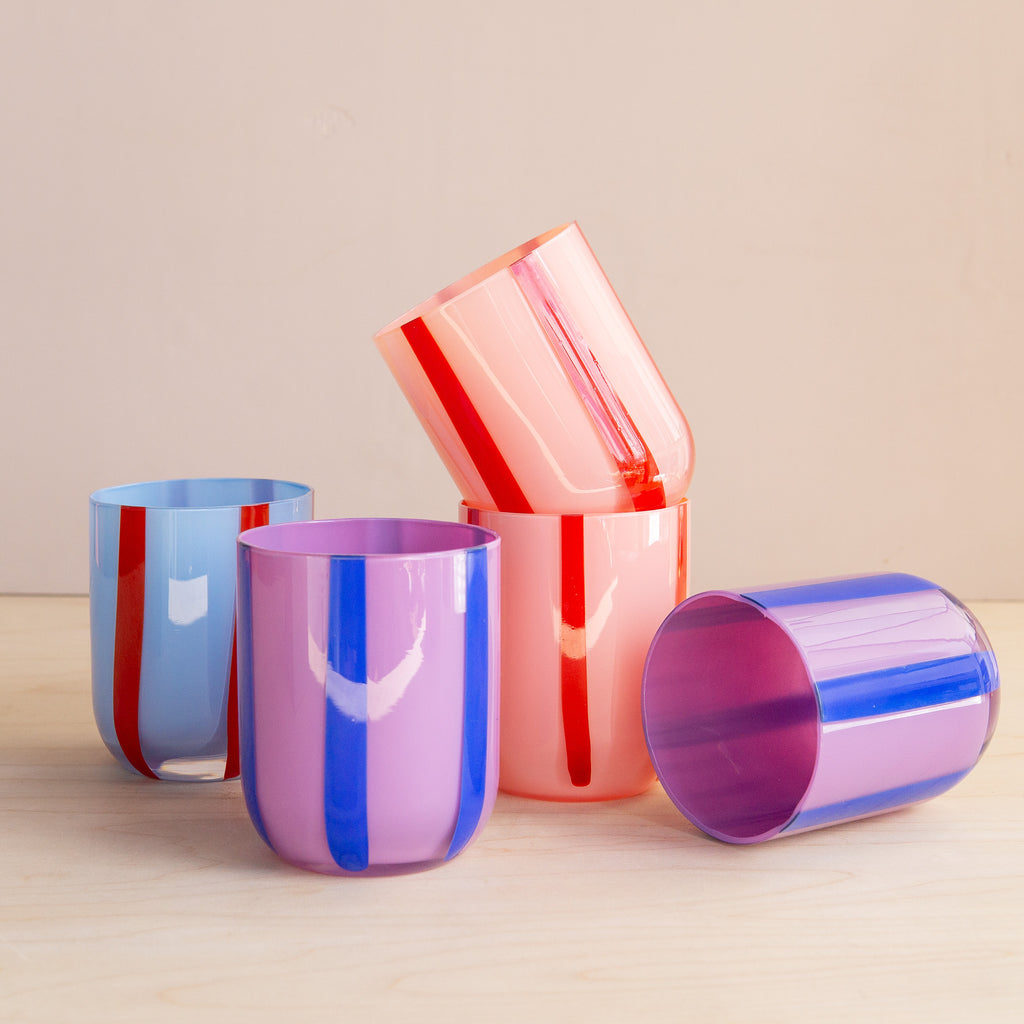 Maegen: Atina Striped Glass Tumbler